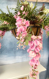 27" Pretty In Pink Hanging Basket