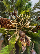 Outdoor 12" Matte Gold Shimmering Starburst