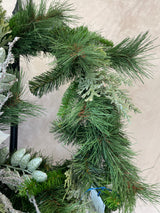 23" Crisp White Poinsettia Wreath