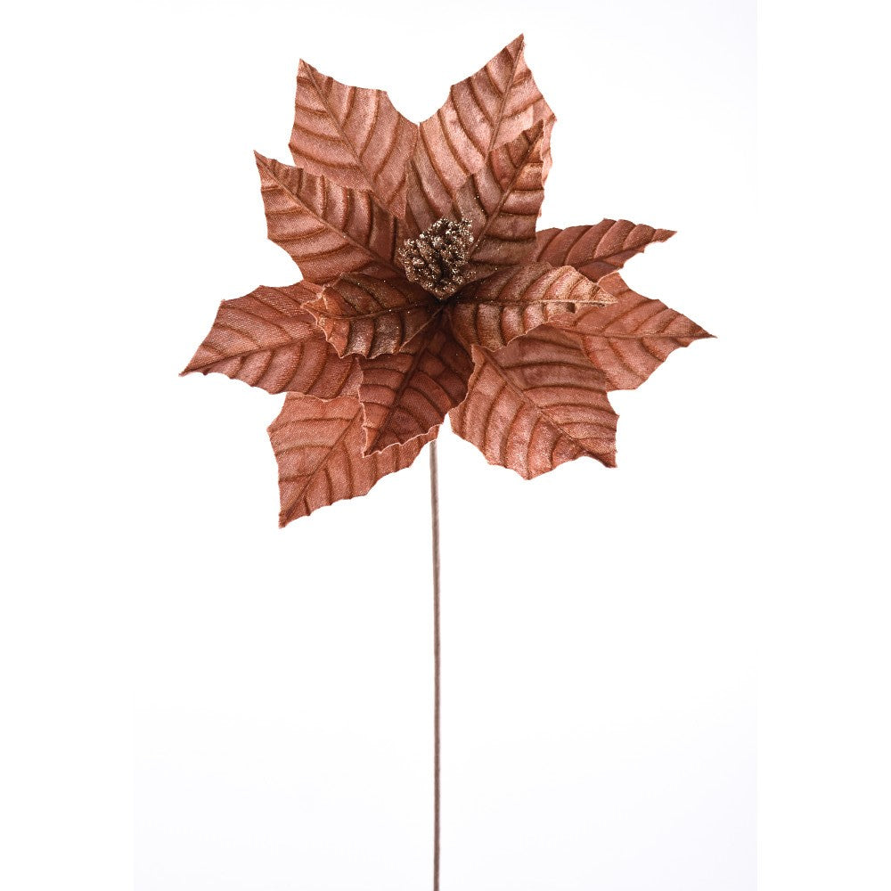 Pressed Rust Poinsettia Stem