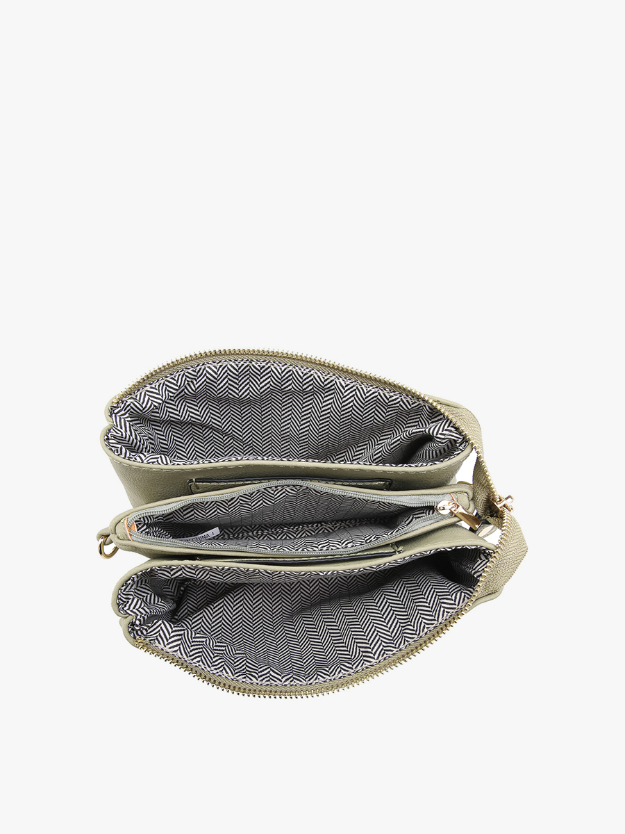 Riley Gray/Black Plaid Crossbody Purse