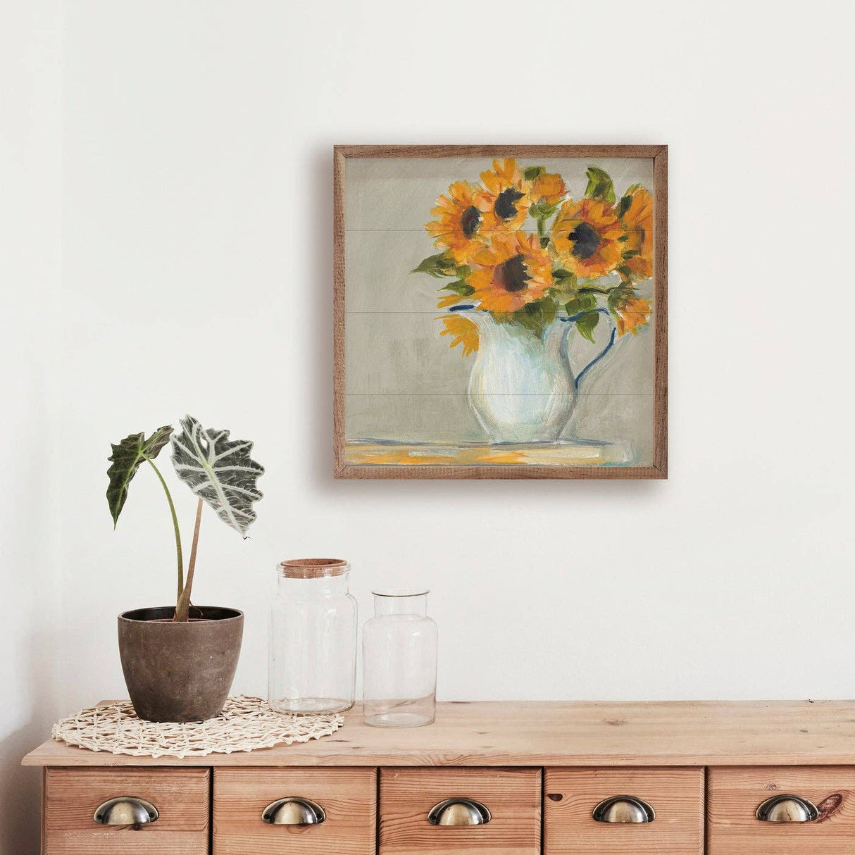 Lotties Sunflowers Wood Art