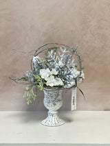 12" Cold As Ice Compote Centerpiece