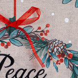 Chickadee Wreath Burlap Garden Flag