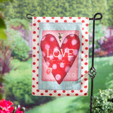 Vintage Valentine Burlap Garden Flag