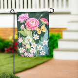 Ranunculus Romance Burlap Garden Flag