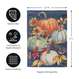 All Things Pumpkins Suede Garden Flag