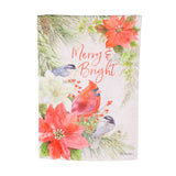 Merry and Bright Cardinal Suede Garden Flag