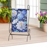 Spring Morning Blooms Suede Garden Flag