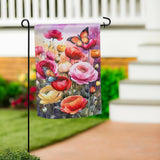 Sunset Garden Suede Garden Flag