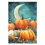 Watercolor Pumpkin Patch Suede Garden Flag