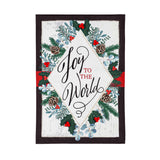 Joy to the World Linen Garden Flag