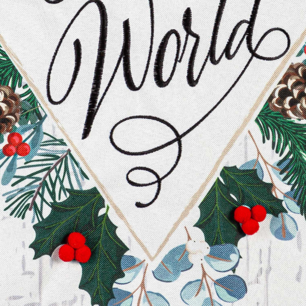 Joy to the World Linen Garden Flag