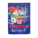 America the Beautiful Suede Garden Flag