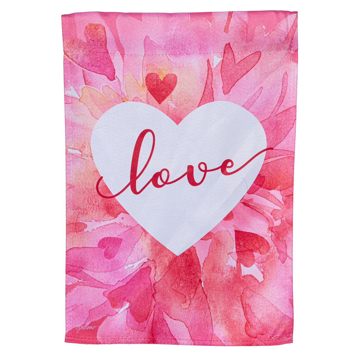 Petal Heart Valentine's Day Suede Garden Flag