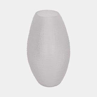 Small Frosted White Lancaster Vase