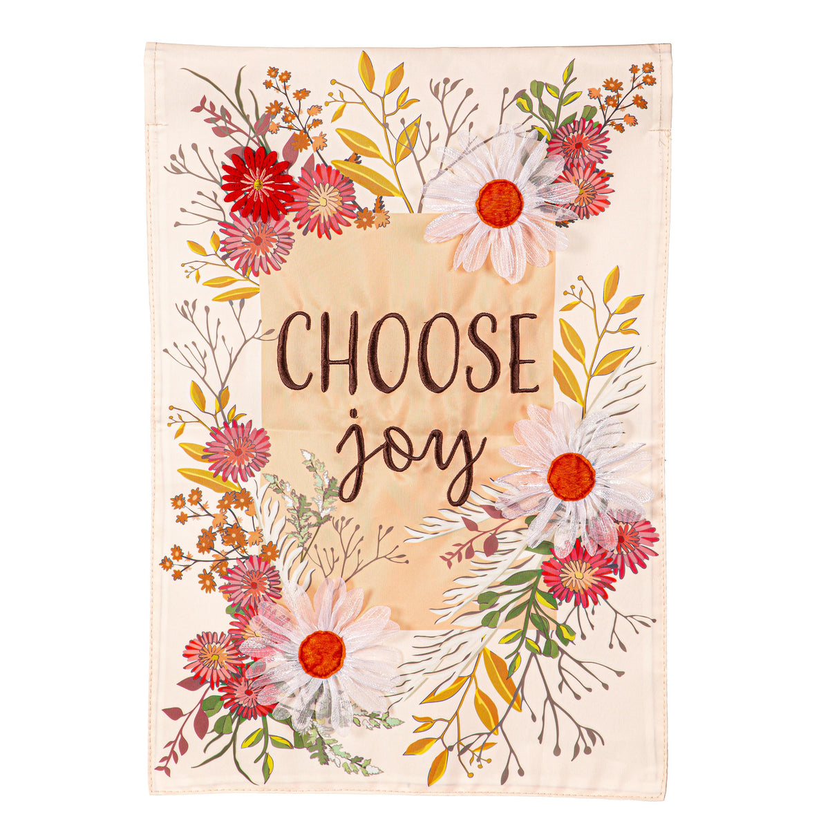 Choose Joy Applique Garden Flag