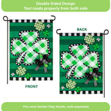 Check Clover Garden Applique Flag