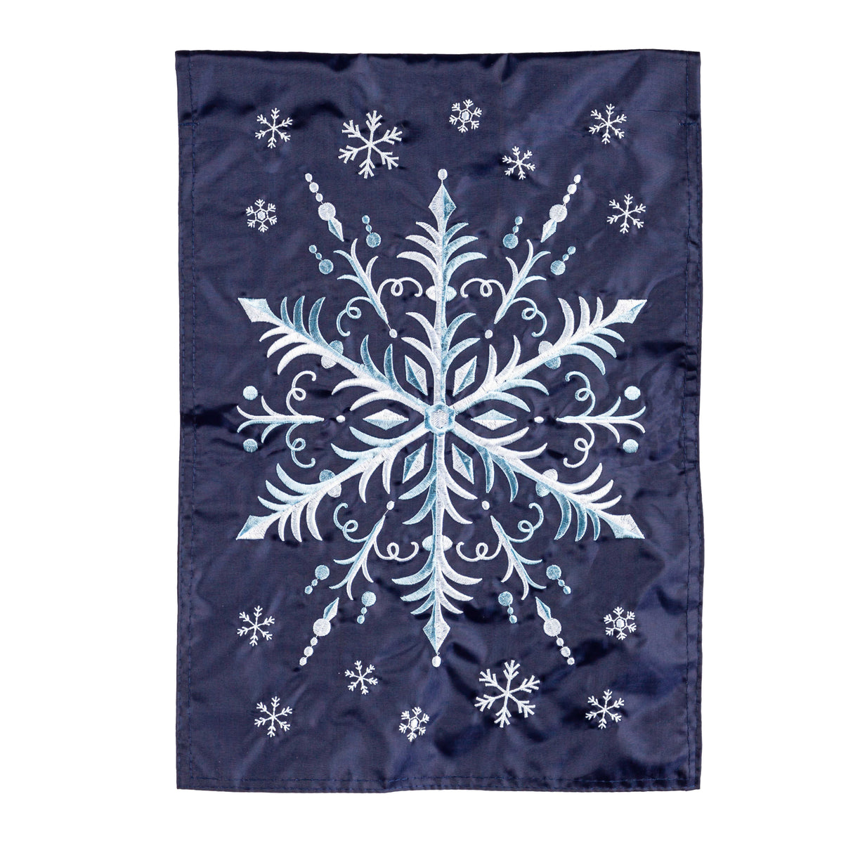 Snowflake Applique Garden Flag