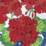 Patriotic Geraniums  Applique Garden Flag