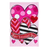 Happy Valentine's Day Sweethearts Applique Garden Flag