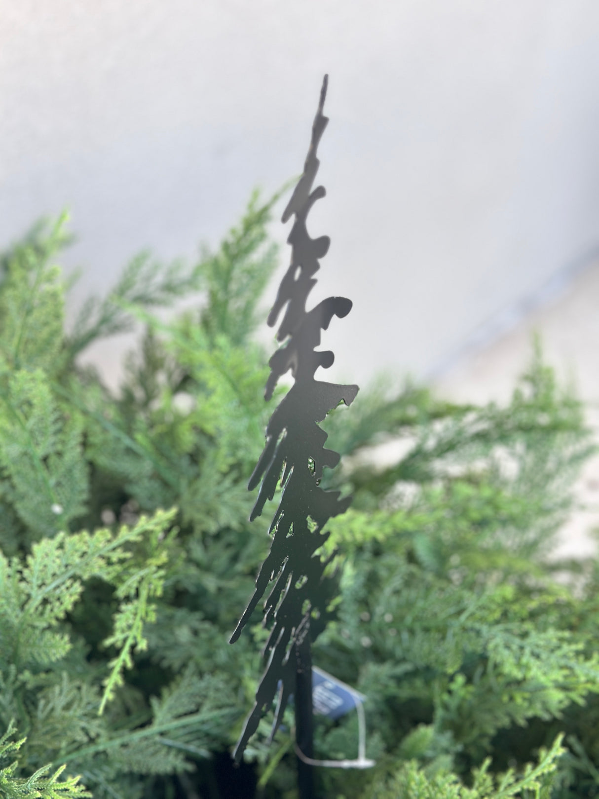 Small Winter Forest Metal Tree Stake