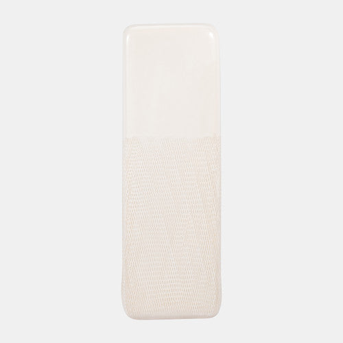 Ivory Grooved Square Vase