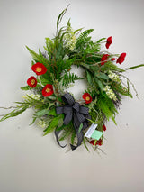 22" Red Hot Wreath