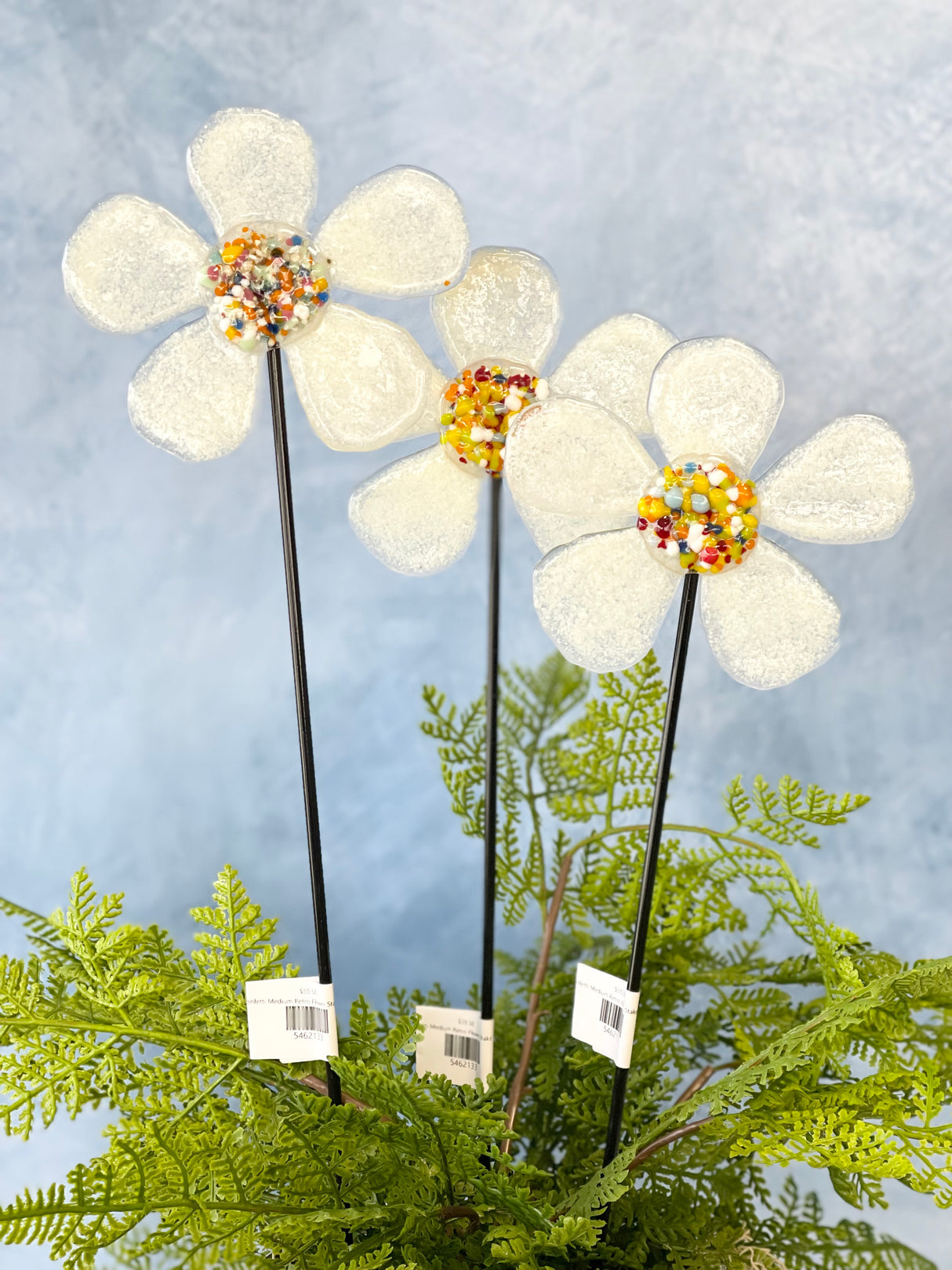 Confetti Medium Retro Flower Stake