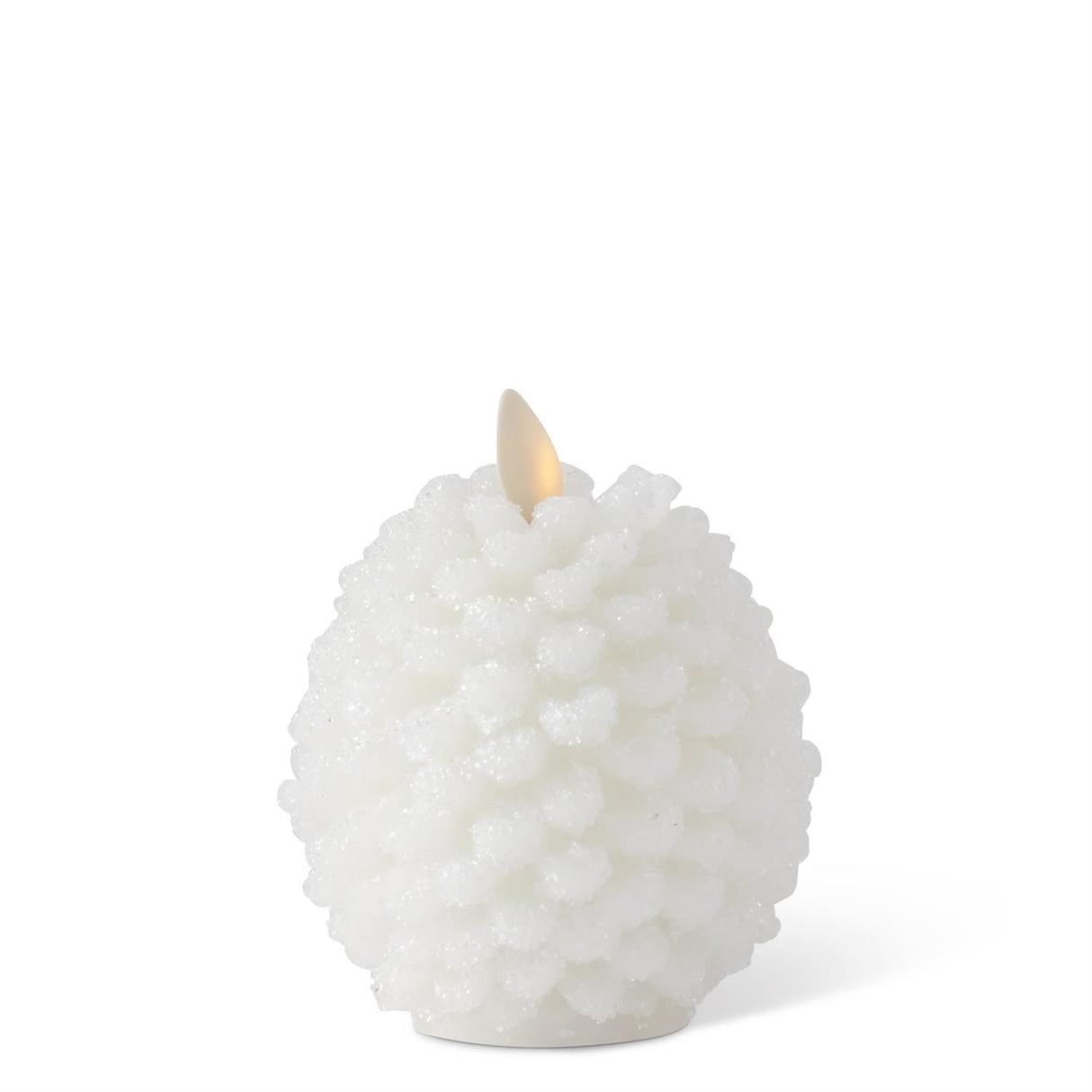 4.5" Snowy Pinecone Wax Candle