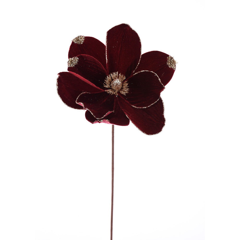 Burgundy Magnolia Stem– Magnolias Home Decor and Design