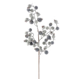 Blue Flocked Berry Spray