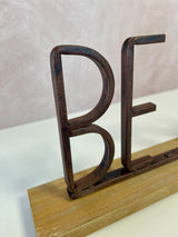 Metal & Wood Mantel Sign- 2 Styles