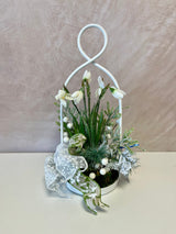 14" Morning Snowdrop Centerpiece