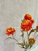 Orange Pom-Pon Mum Spray