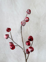 Red Frosted Bells Spray