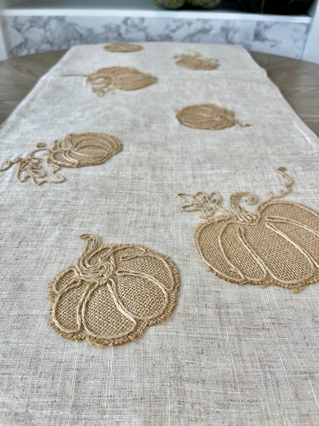 Natural Pumpkins Table Runner