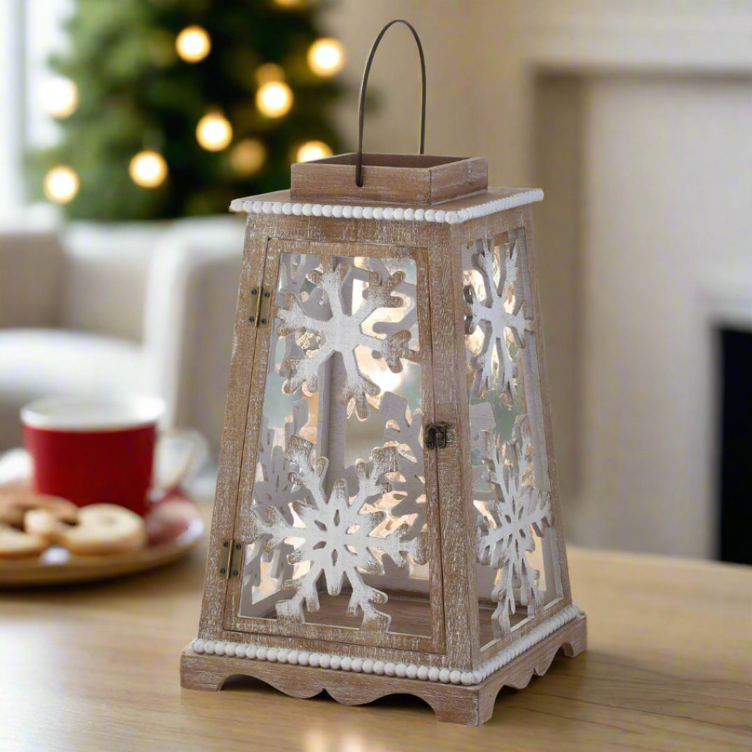 18" Snowflake Lantern