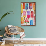 24" Colorful Popsicles Wood Art