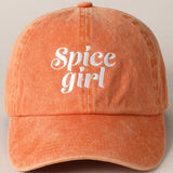 Spice Girl Lettering Embroidery Baseball Cap