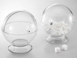 Acrylic Roll Top Serving Bowl, Clear