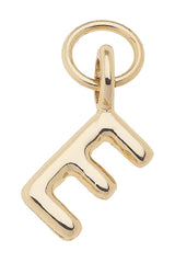 J Mini Initial Charm in Shiny Gold
