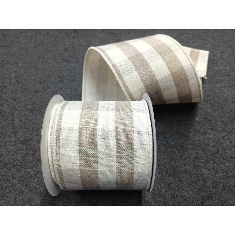 4" Soft Check Ribbon