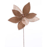 Burlap Poinsettia Pick