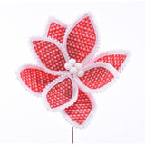 Winter Fun Red Poinsettia Pick