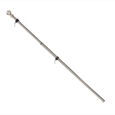 Metal Extendable House Flag Pole, Stainless Steel