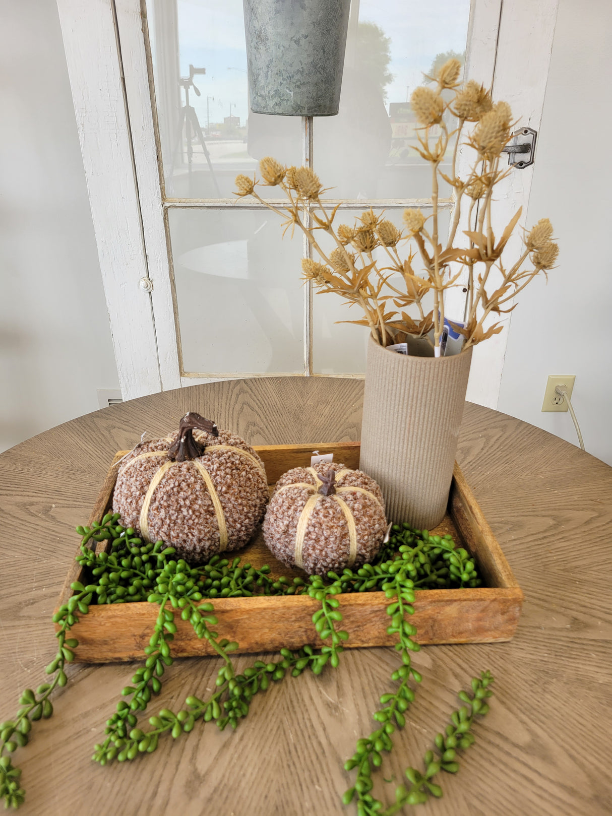 Beige Eryngium Thistle Spray