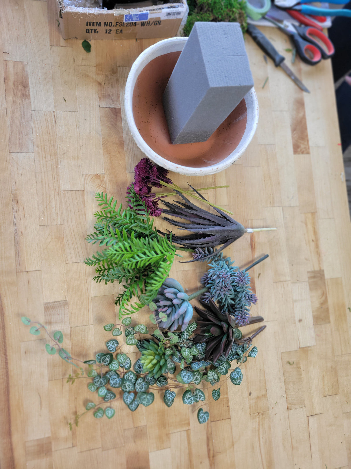 Warm Succulent Centerpiece Kit
