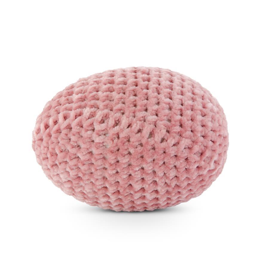 Large Pink Crochet Easter Egg