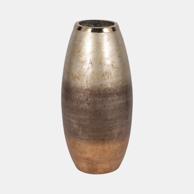 Curved Metallic Ombre Small Vase